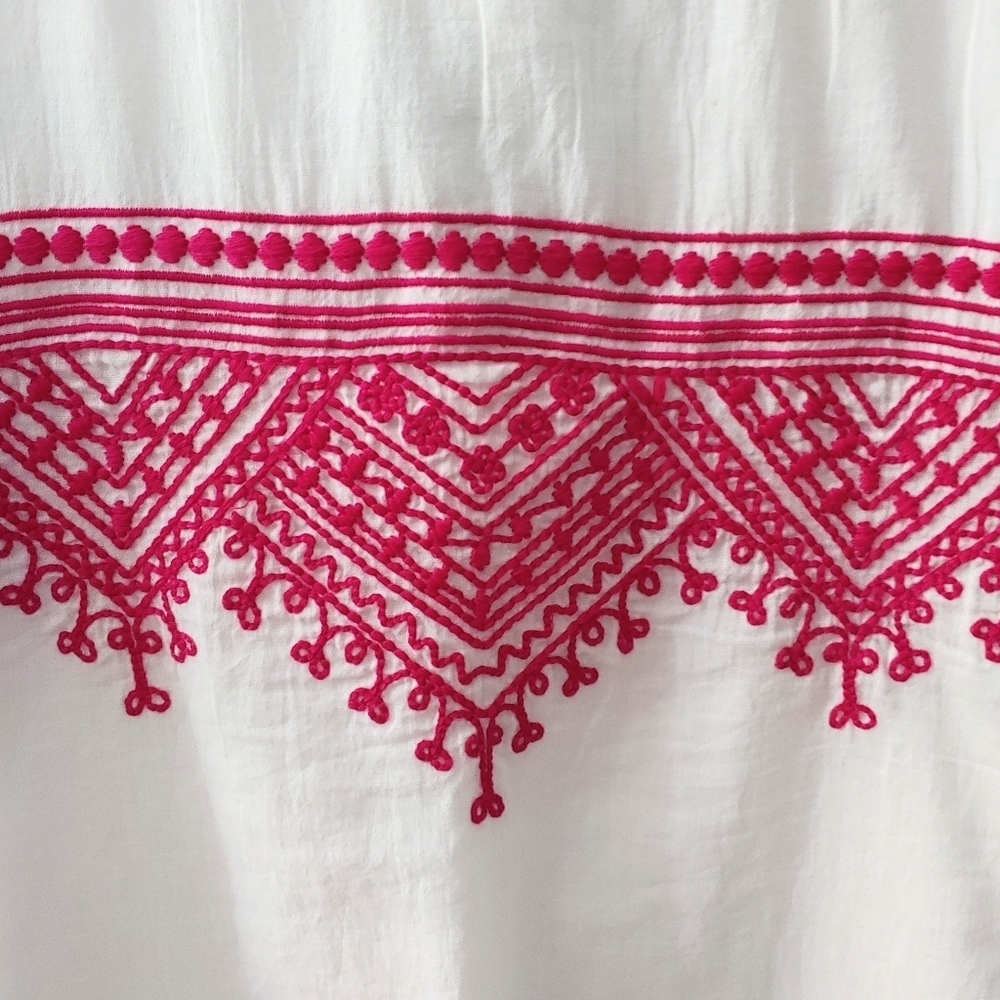 Pomegranate tunic top. XS pink and white - Picture 7 of 12